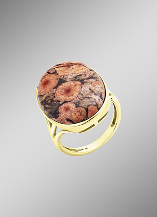 Blühende Eleganz – Damenring mit Flower Opal