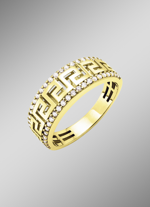 Ringe - Damenring mit Meandermuster , in Größe 160 bis 220, in Farbe  Ansicht 2