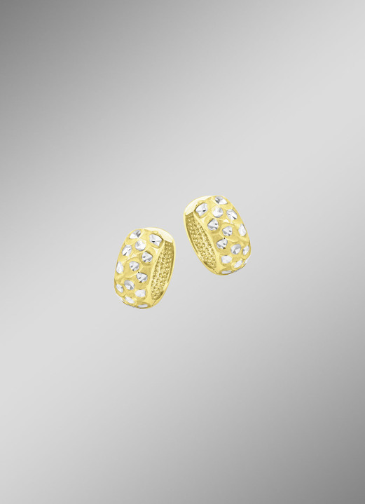 Ohrschmuck - Bicolor-Klappcreolen, in Farbe  Ansicht 1