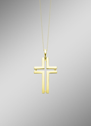 Durchbrochener Kreuz-Anhänger aus Gold