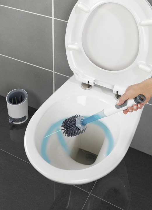 Badhilfen - WC-Garnitur 2in1, in Farbe WEISS-GRAU Ansicht 1