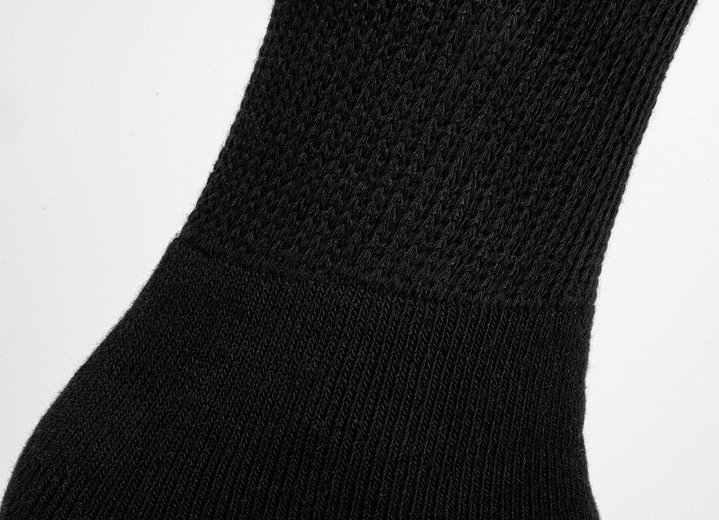 Gesundheitsstrümpfe - Thermo-Kniestrümpfe für kälteempfindliche Füße, 3er-Pack, in Größe 1 (38-42) bis 2 (41-45), in Farbe SCHWARZ Ansicht 3