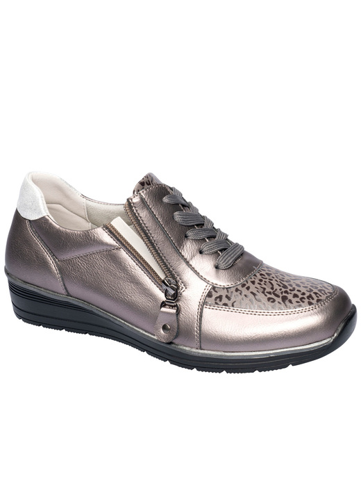Gesundheitsschuhe - Komfort-Sneaker in Leder-Optik, in Größe 036 bis 042, in Farbe ZINN Ansicht 1
