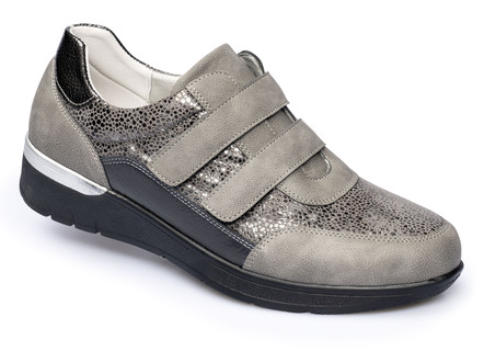 Slipper & Schnürschuhe - Federleichter Komfort-Sneaker, in Größe 036 bis 042, in Farbe GRAU – Farbe GRAU – Ansicht 