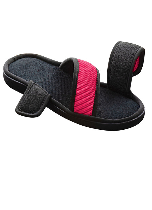 Slipper & Schnürschuhe - Relax-Cross Slipper für drinnen und draußen, in Größe 001 bis 004, in Farbe SCHWARZ-PINK Ansicht 2