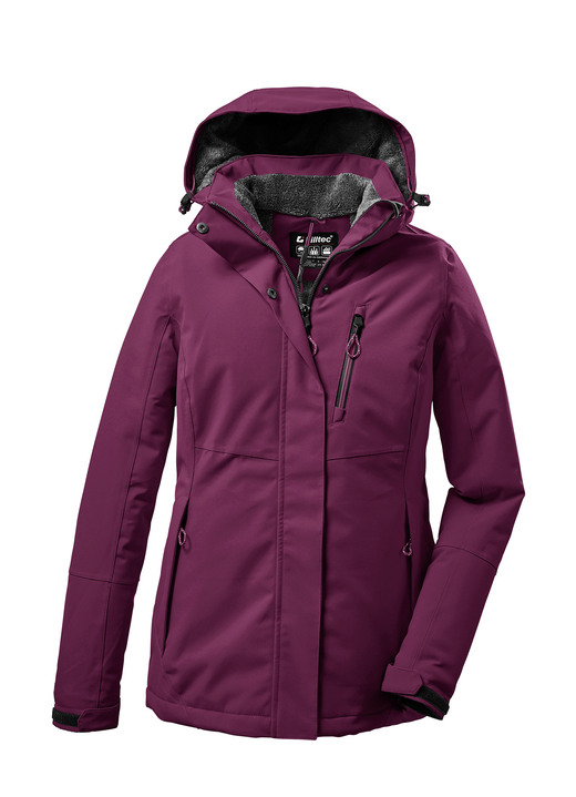 Funktionsjacken - Hochwertige Damen-Funktionsjacke, in Größe 036 bis 054, in Farbe BURGUND Ansicht 1