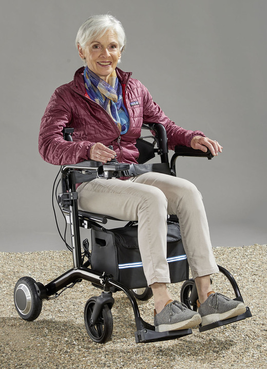 Rollatoren & Rollstühle - Elektrischer Rollstuhl/Rollator 2-in-1, in Farbe SCHWARZ Ansicht 1