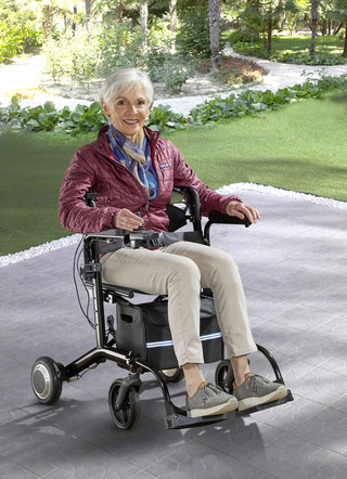 Elektrischer Rollstuhl/Rollator 2-in-1