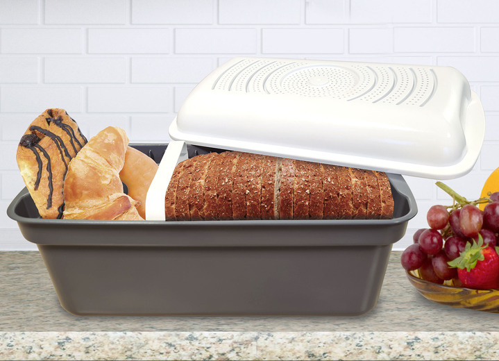 Haushaltshelfer - Brotbox „Bread Magic“ , in Farbe WEISS-GRAU, in Ausführung „Bread Magic“ Ansicht 1