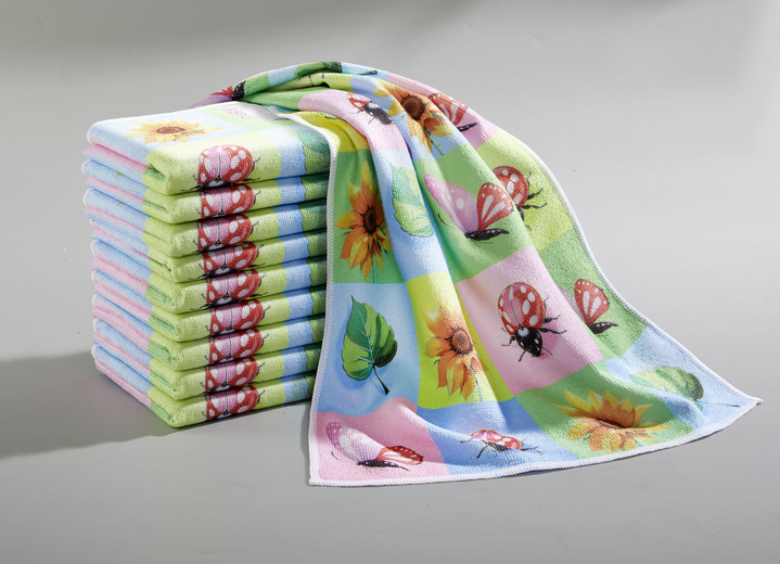 Geschirrtücher - Mikrofaser-Geschirrtücher, 10-teilig, in Farbe SOMMER Ansicht 2