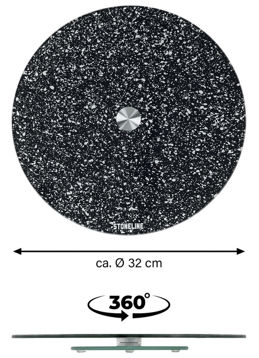 Haushaltshelfer - STONELINE® Servierplatte aus bruchsicherem Glas, in Farbe SCHWARZ Ansicht 3