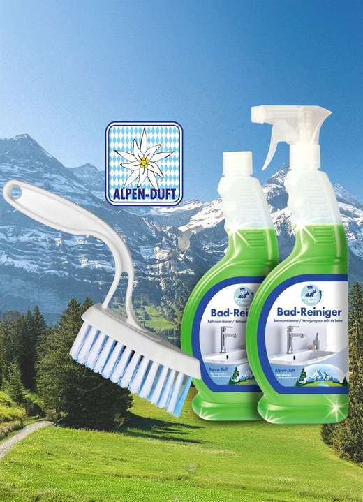 Reinigungshelfer & Reinigungsmittel - Kraftvoller Badreiniger-Set, in Farbe GRÜN Ansicht 1