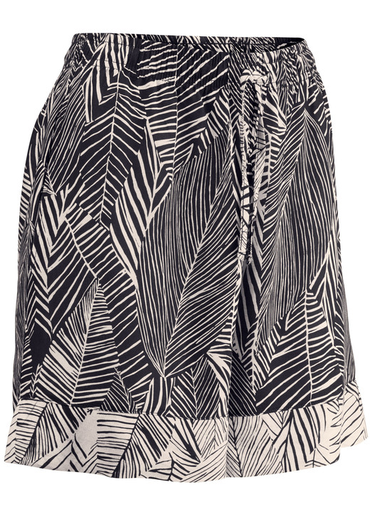 Strandkleider - Laurina Shorts aus Viskose, in Größe 034 bis 054, in Farbe SCHWARZ-ECRU Ansicht 5