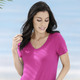 Strandkleider - Laurina Shirt mit V-Ausschnitt, in Größe 036 bis 054, in Farbe ROYALBLAU – Farbe PINK – Ansicht 1