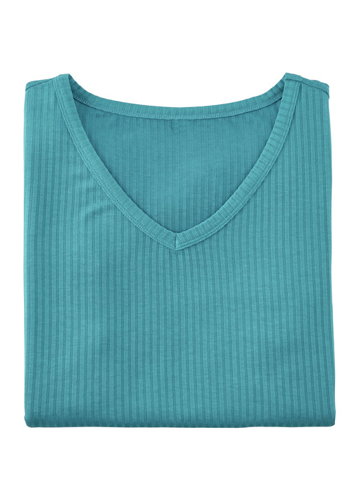 Strandkleider - Laurina Shirt mit V-Ausschnitt, in Größe 036 bis 054, in Farbe ROYALBLAU Ansicht 4