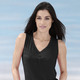 Strandkleider - Laurina Trägershirt mit Zierknopfleiste – Farbe SCHWARZ – Ansicht 1 Strandkleider - Laurina Trägershirt mit Zierknopfleiste, in Größe 036 bis 054, in Farbe SCHWARZ – Farbe SCHWARZ – Ansicht 1