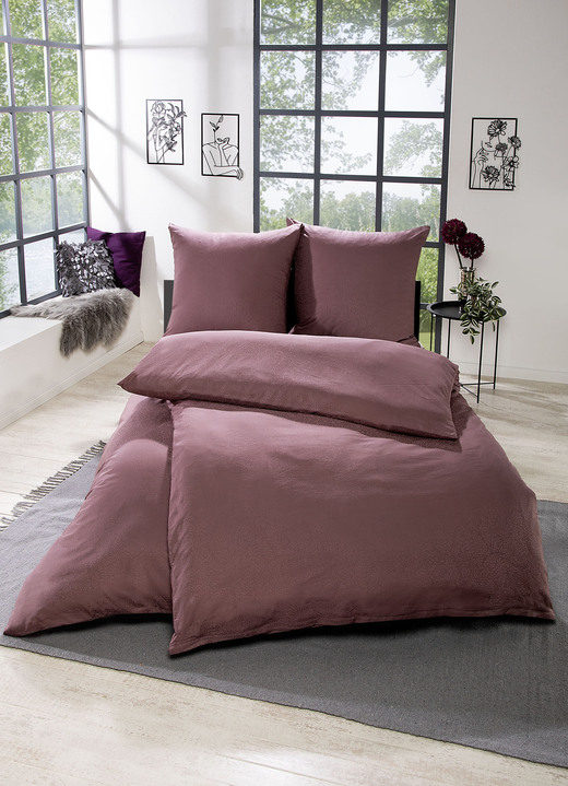 Bettwäschegarnituren - Damast-Bettwäsche-Garnitur von Dormisette, in Farbe ALTROSA