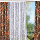 Klassisch - Halbtransparenter Store mit gebogtem Abschluss – Farbe WEISS – Ansicht 1 Klassisch - Halbtransparenter Store mit gebogtem Abschluss, in Größe 140 (H125xB300 cm) bis 298 (H245xB600 cm), in Farbe WEISS – Farbe WEISS – Ansicht 1