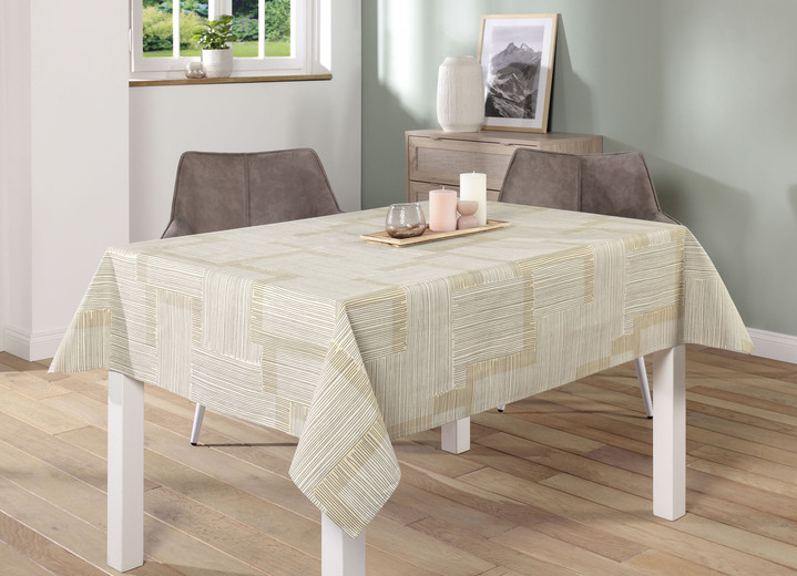 Tischdecken - Tischdecke mit Fleckschutz-Ausrüstung, in Größe 105 (Läufer, 40/140 cm) bis 160 (Tischdecke rund, ø 140 cm), in Farbe CREME Ansicht 8
