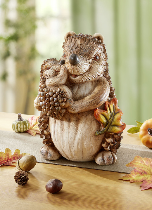 Figuren - Igelmama mit Kind, in Farbe BRAUN