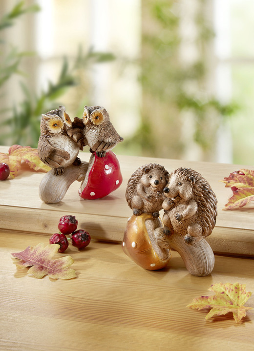 Figuren - Herbstliche Figuren im 2er-Set, in Farbe NATUR-ROT-BRAUN