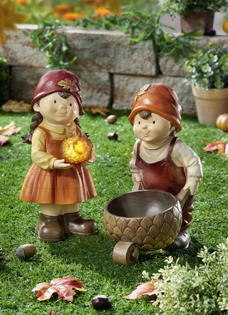 Dekofiguren Herbstkinder Mila + Toni