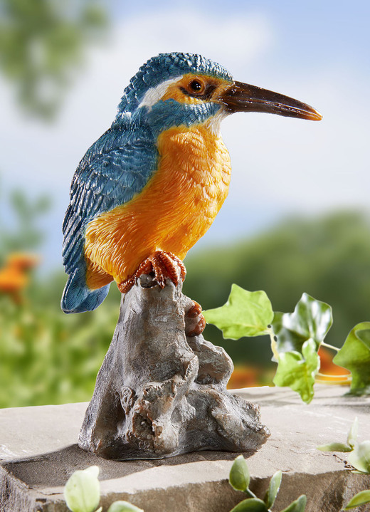 Gartendekoration - Wetterfester Eisvogel aus Polyresin, in Farbe BUNT