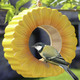 Gartendekoration - Futterstelle Mohnblume aus glasierter Keramik, in Farbe GELB