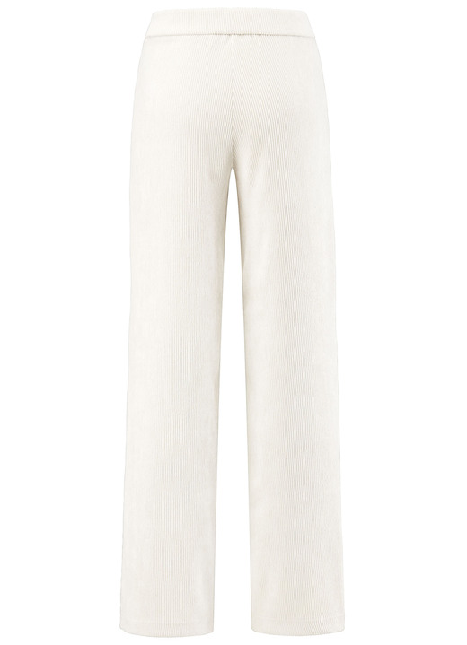 Hosen in Schlupfform - Cordhose mit modisch weitem Beinverlauf, in Größe 018 bis 052, in Farbe ECRU Ansicht 2