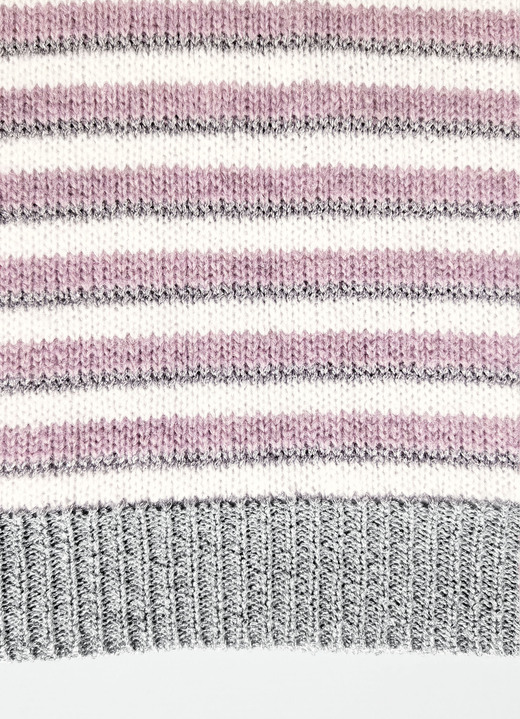 Pullover - Pullover mit Glitzereffekten Ansicht 2 Pullover - Pullover mit Glitzereffekten, in Größe 036 bis 052, in Farbe ECRU-ALTROSA-SILBERFARBEN Ansicht 2