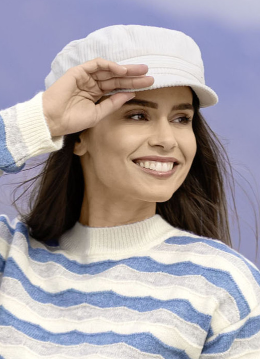 Mützen & Hüte - Elegante Damen-Ballonmütze, mit rückwärtigem Elastikeinsatz, in Farbe ROT Ansicht 8