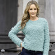 Basics - Pullover mit Effektgarn, in Größe L(44/46) bis XS(32/34), in Farbe MINT MELIERT – Farbe MINT MELIERT – Ansicht 1