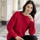 Basics - Pullover mit Strukturmuster, in Größe 036 bis 052, in Farbe ROT – Farbe ROT – Ansicht 2