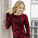 Pullover - Pullover mit viel Herz, in Größe L(44/46) bis XXL(52/54), in Farbe SCHWARZ-ROT – Farbe SCHWARZ-ROT – Ansicht 1