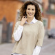 Basics - Pullover in sehr weicher Qualität, in Größe L(44/46) bis XS(32/34), in Farbe BEIGE MELIERT – Farbe BEIGE MELIERT – Ansicht 1