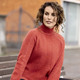 Basics - Pullover mit streckender Struktur, in Größe L(44/46) bis XS(32/34), in Farbe KORALLE MELIERT – Farbe KORALLE MELIERT – Ansicht 2