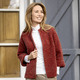 Basics - Strickjacke aus Bouclégarn, in Größe L(44/46) bis XXL(52/54), in Farbe ROT MELIERT – Farbe ROT MELIERT – Ansicht 1