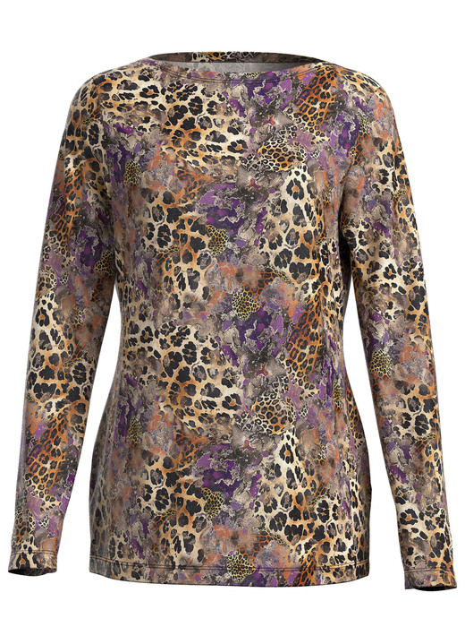 Pullover & Strickmode - Pullover in Feinstrick, in Größe L(44/46) bis XXL(52/54), in Farbe BEIGE-LILA-MULTICOLOR Ansicht 3