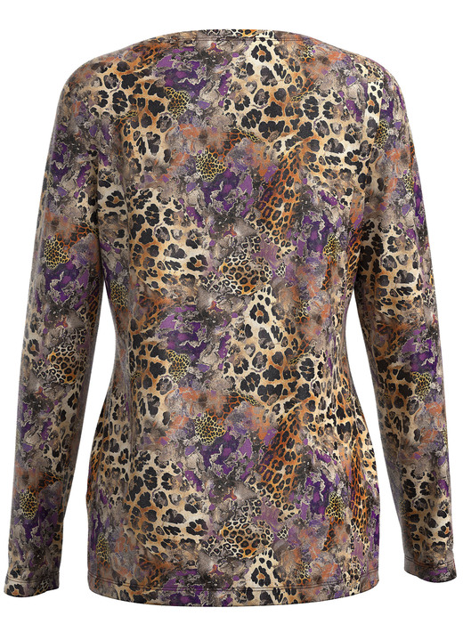 Pullover & Strickmode - Pullover in Feinstrick, in Größe L(44/46) bis XXL(52/54), in Farbe BEIGE-LILA-MULTICOLOR Ansicht 2