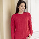 Basics - Pullover mit nachhaltig recycelter Baumwolle – Farbe ROT – Ansicht 1 Basics - Pullover mit nachhaltig recycelter Baumwolle, in Größe 036 bis 052, in Farbe ROT – Farbe ROT – Ansicht 1