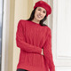 Basics - Pullover mit nachhaltig recycelter Baumwolle – Farbe ROT – Ansicht 2 Basics - Pullover mit nachhaltig recycelter Baumwolle, in Größe 036 bis 052, in Farbe ROT – Farbe ROT – Ansicht 2