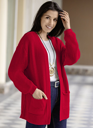 Strickjacke in Perlfang