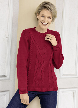 Pullover in Strukturmustermix