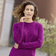 Basics - Pullover mit Strukturmuster – Farbe MAGENTA – Ansicht 1 Basics - Pullover mit Strukturmuster, in Größe L(44/46) bis XXL(52/54), in Farbe MAGENTA – Farbe MAGENTA – Ansicht 1
