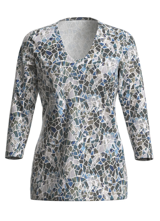 Pullover & Strickmode - Pullover in Feinstrick Ansicht 3 Pullover & Strickmode - Pullover in Feinstrick, in Größe 038 bis 054, in Farbe BLAU-WEISS-MULTICOLOR Ansicht 3