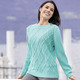 Basics - Pullover mit Perlenzier, in Größe L(44/46) bis XXL(52/54), in Farbe MINT – Farbe MINT – Ansicht 3