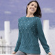 Basics - Pullover mit Perlenzier, in Größe L(44/46) bis XXL(52/54), in Farbe PETROL