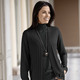 Basics - Strickjacke mit Zöpfchenstruktur – Farbe SCHWARZ Basics - Strickjacke mit Zöpfchenstruktur, in Größe 036 bis 052, in Farbe SCHWARZ