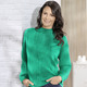 Basics - Pullover in Mustermix, in Größe 036 bis 052, in Farbe SMARAGDGRÜN MELIERT – Farbe SMARAGDGRÜN MELIERT – Ansicht 2