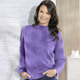 Basics - Pullover in Mustermix – Farbe LILA MELIERT Basics - Pullover in Mustermix, in Größe 036 bis 052, in Farbe SMARAGDGRÜN MELIERT